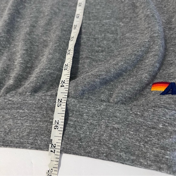 Aviator Nation Sz L 5 Stripe Crewneck Sweatshirt in Gray - Picture 7 of 9